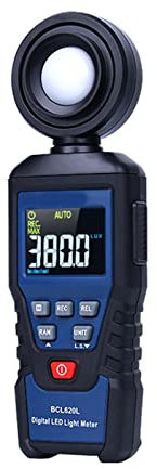 Belichtungsmesser, Digital Photometer fotografischer Beleuchtungstest-Photometer Handheld LED Photometer Daten Retention Präzisionsphotometer Geeignet for Supermärkte, Strände, Farmen(BCL620L)