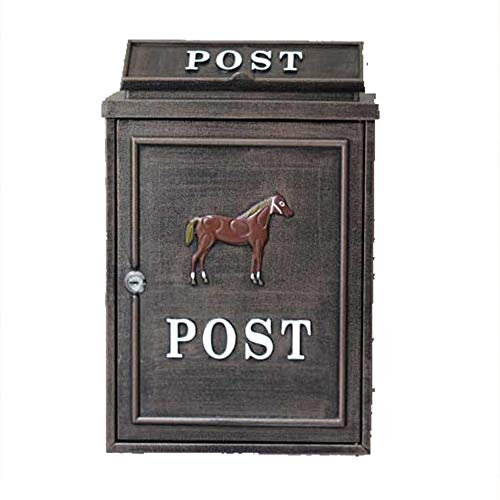 CVNIMV Mailbox Wall Mount Letterboxes American Wall Hanging Mailbox Villa Community Post Box Garden Retro Rain Outdoor Retro Newspaper Box Newspaper Letterbox