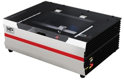 Monport Reno 45W CO2 Laser Graviermaschine, Desktop Laser Cutter mit Semi-Autofokus, Neu entwickelte Laserröhre, Duales Arbeitsbett, Präzision&Effizienz CO2 Laser für Metall Holz