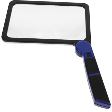 FRCOLOR Ingranditore Led Portatile e Pieghevole Per Lettura Strumento Di Ingrandimento Con Luce Per Anziani e Appassionati Di Libri Magnifica Pagina Per Affaticamento Visivo