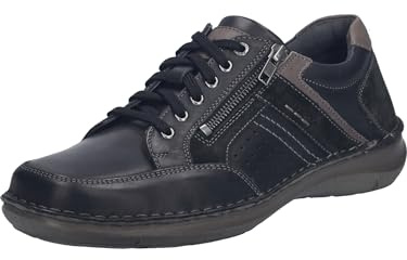 Josef Seibel New.Anvers.87 - Zapatos de negocios para hombre, ancho K (extra ancho, plantilla intercambiable), Color negro., 42 EU Weit