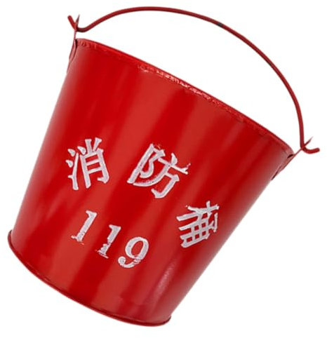 HOMSFOU Contenedor De Hierro Cubo De Emergencia Asa Fácil De Transportar Diseño