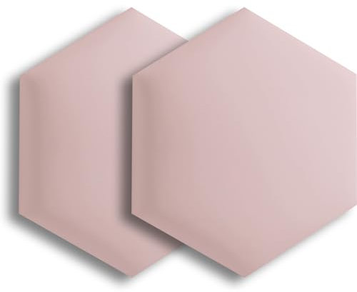 KUANGGE Lot de 2 Panneaux muraux rembourrés hexagonaux, Rembourrage Mural 3D Anti-Collision, têtes de lit décoratives Autocollantes pour Chambre d'enfant et Salle de Jeux (Marron foncé, 30 x 34,5 cm