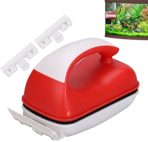 Magnetischer Reiniger, Aquarium-Scraper, Algae-Entferner, doppelseitiges Design, kratzfeste Pads, mittlere Größe, ideal für Freshwater und Saltwater Tanks Wartung