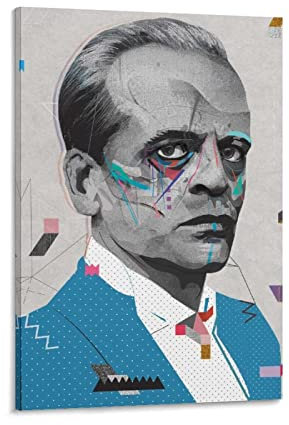 MINGYANMAO Kunstwerk Malerei Leinwanddrucke 50 * 70cm Klaus Kinski Attore tedesco Opera d'arte Poster fresco per la decorazione della camera da letto di casa Senza Cornice