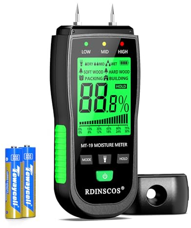 Moisture Meters Digital Wood Moisture Tester Water Leak Detector for Wall,Lumber, building,Firewood,Humidity Tester