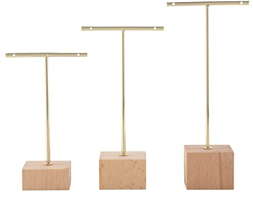 Kopinma 3 Teilige Mode T-Bar Schmuck Display Rack StäNder Halter Ohrringe HäNgen Organizer Schmuck Set