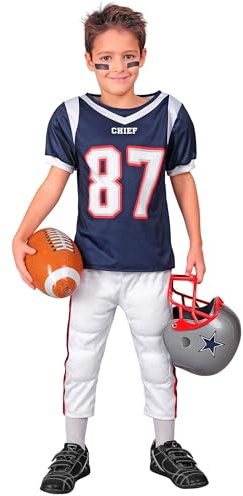 W WIDMANN MILANO Party Fashion - Costume da bambino giocatore di football americano, sportivo, liceale, festa a tema, costumi di carnevale