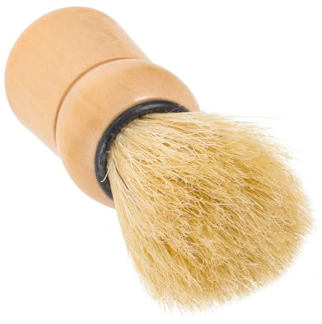 ERINGOGO Bartbürste aus Wildschweinborsten 8,5cm Handliche Bartpflege und Reinigungsbürste für Männer Komfortabler Holzgriff für Bartrasur und Tägliches Styling