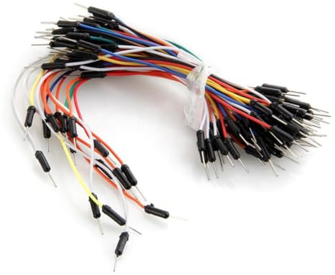 DOITOOL 65pcs Male to Male Solderless Breadboard Jumper Wires Kit Flexible Plastic Coated Random Colors for Electronics Projects and Testing Random Color