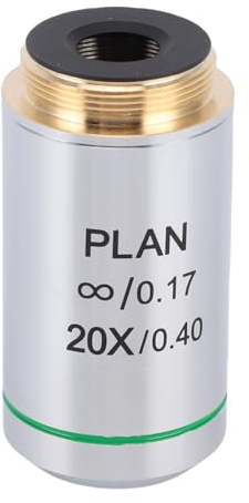 Tbest Plan -Objektiv, 20-Fach, Hochpräzises Optisches Glas-Mikroskop-Objektiv für Biologische Mikroskope, 20,2 Mm Gewinde RMS