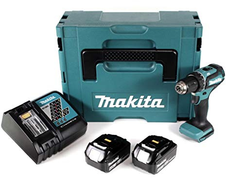 Makita DDF 485 RMJ 18 V Li-Ion Perceuse visseuse sans fil Brushless 13 mm + Coffret MakPac + 2 x Batteries 4,0 Ah + Chargeur