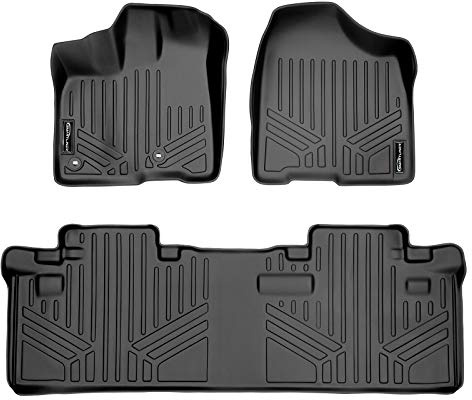 SMARTLINER Custom Fit Floor Mats 2 Row Liner Set for 2013-2020 Toyota Sienna