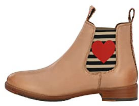CRICKIT® Chelsea Boot Damen Julia | Klassischer Chelsea Boot mit Streifen und Herz für Damen aus 100% Leder | Herz mit Streifen