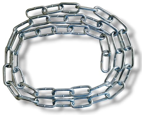 Heavy Duty Galvanised Steel Link Chain – Extra Strong Welded Rust & Corrosion Resistant Security Chain for Bike Locks Padlock Gate Fence & Outdoor Use (2 Metre, 4MM)