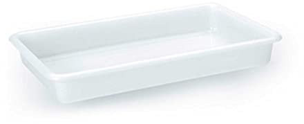 Acan Tradineur - Bandeja frigorífica de Almacenamiento, plástico, Reutilizable, Servir Comida, Aperitivos, Fabricado en España - 2,1 litros - 34 x 20,5 x 2,4 cm – Blanco