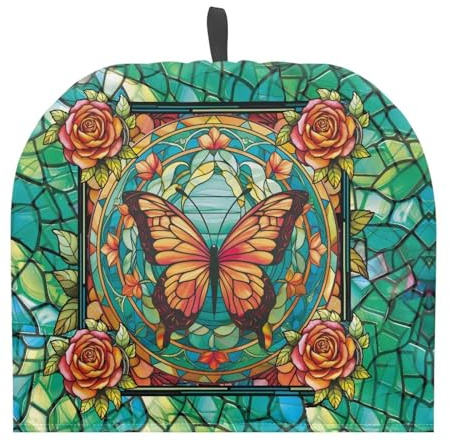 ZUXONGSY Teewärmer für Teekanne, isoliert, Motiv: Schmetterling, Teekanne, gemütlich, grün, für Teekanne, Staubschutz