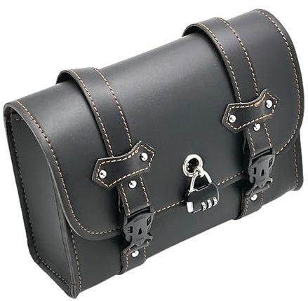 Retro Leder Werkzeugtasche | Motorrad Retro Werkzeugtasche | Motorrad Leder Werkzeugtasche | Runde Fassform Wasserdicht Rolltasche Werkzeugtasche mit Riemen, Handgefertigte Leder Lenker Werkzeugtasche