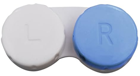 MYSUNBAR Contact Lenses Storage Box BZW Container - Travel Lens Case Stick Soft Storage Remove Liquid Set Colours Blue Green Eye Pig, multicoloured, Pocket organiser