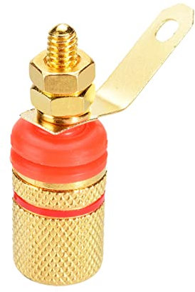 CXVFY 8pcs placcato oro amplificatore altoparlante Binding Post 4mm Banana Plug Speaker Terminal Binding Post Compatibile con connettore