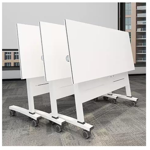 3PCS Klappbarer Konferenztisch Mit Rädern, Schreibtisch Klappbar, Mobiler Schulungstisch, Klapp Schulungs Seminartisch, Mobiler Faltbarer Konferenztisch, Besprechungstisch, Arbeitstisch Klappbar(120*4