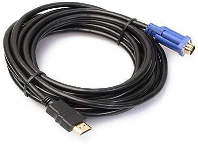 Gadpiparty 5m Câble Vga Vers Vga Mâle Broches Avec Connecteurs Plaqués or Câble Interconnexion Pour Appareils Compatibles