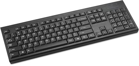 Kensington KB150 EQ Wireless Keyboard, Full Size, 2.4GHz Wireless Connection, Spill-Proof, 104-key, Black (K75561NA)