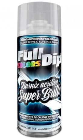 AutoFullCar - Spray Barniz Acrílico Transparente Full Dip - Acabado Brillo - Formato 400 ml. -