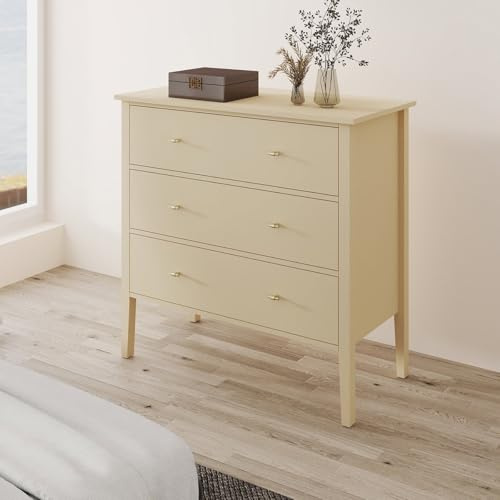 Melody Maison Large 3 Drawer Chest of Drawers - Abbey Cream Range