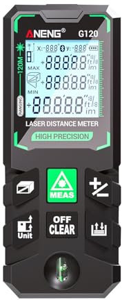 G120 Smart High-Precision Laser Rangefinder Green Laser Distance Meter 30 Set of Data Storage Autonomous Calibration Multi-function Tool