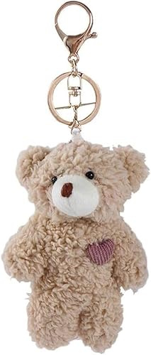 Braunbär-Plüsch-Schlüsselanhänger, Stofftiere, Taschenanhänger, Kawaii-Plüsch-Hasen-Schlüsselanhänger, DIY-Schmuck, Hund, Plüsch-Schlüsselanhänger, Auto-Schlüsselanhänger, rosa Herz-Teddybären