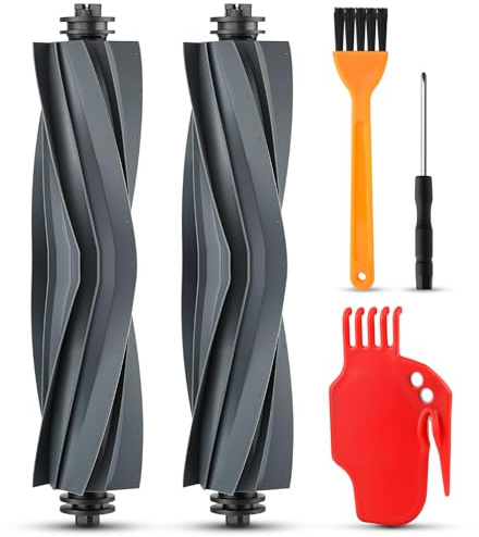 GlasFlength Set di accessori per spazzatrice MI, 5 pezzi, spazzola a rullo, 2 pezzi + spazzola di pulizia + cacciavite + taglierina rossa