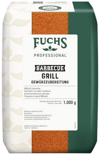 Fuchs Professional - Preparación de especias para barbacoa | 1 kg | Sabor picante para todo tipo de carnes a la parrilla | Para consumidores a granel y gastronomía