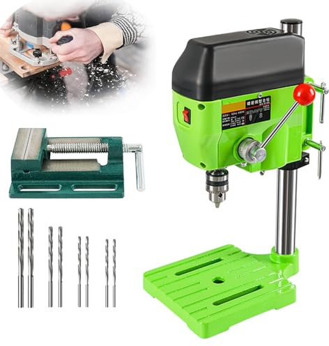 QYLTTDM Electric Bench Drill Press Holder, Bench Drill Press Stand, 6-Speed Speed Design, Height-Adjustable 60mm, Adjusted 90° Ball Handle Design, Precision Punched and Thickened Base Can Be Used