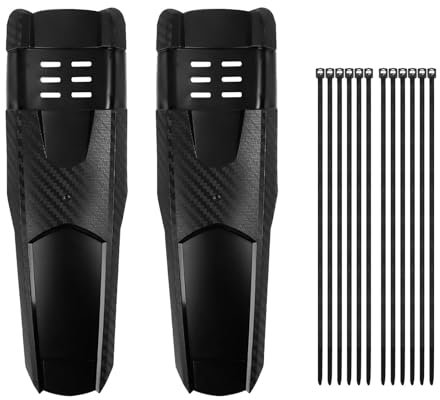 LightBeacon Parafango MTB, 2 Pezzi Parafango Bicicletta, con 12 Fascette Cavi, Parafango Universale per Bicicletta, Quick Release, per Mountain Bike, Corsa