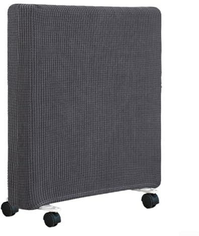 Elastic Fabric Radiator Heater Dust Cover, Protective Polyester Material Keeps Dust Off, Snug Fit with Built in Elastic Cord for Different Heater Sizes (Dark Gray S)