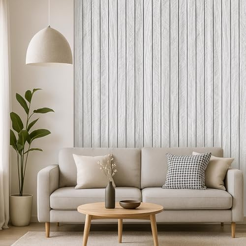 Pannelli acustici autoadesivi 300 x 40 cm, effetto legno 3D, parete a lamelle per parete e soffitto, pannelli da parete fonoassorbenti, facile da montare per soggiorno, camera da letto, ufficio e home