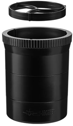 FACAIIO Altezza regolabile per moka, distributore di caffè, strumento livellatore per estrazione uniforme, base a imbuto dosatore in ABS per imbuti fino a 68 mm di diametro, nero