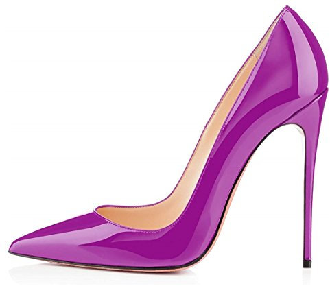 EDEFS Scarpe da Donna,Scarpe Décolleté con Tacco a Spillo Donna,Scarpe da Festa Viola Taglia EU40