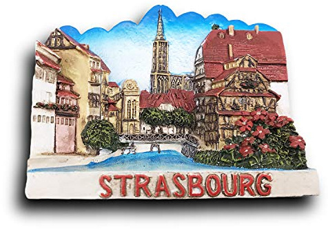 3D Straßburg Frankreich Kühlschrank Kühlschrankmagnet Tourist Souvenirs Handmade Harz Handwerk Magnetische Aufkleber Home Küche Dekoration Reise Geschenk