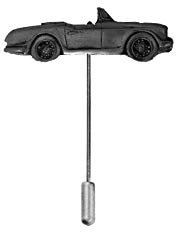 Krawattennadel mit britischem Oldtimer, TR4 ref276, Zinn-Effekt, Motiv auf einer Krawattennadel für Hut, Schal, Kragen, Mantel, Oldtimer