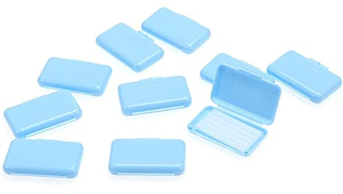 LATRAT 10 Stück Zahnpflege Kieferorthopädisches Wachs für Zahnspangen (Minzgeschmack - Blau)