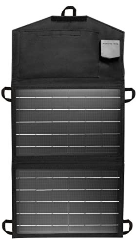 NEO TOOLS Chargeur de panneau solaire portable 15 W - Pour recharger les appareils USB - Banque d'alimentation portable - Extérieur - Étanche - Camping Survie - Supports de fixation