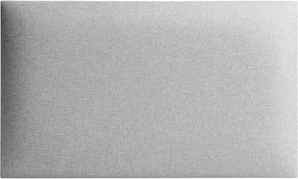 softwalls Wandpolster 50x30 Savona Webstoff Silber Grau 18 I Extra dick 5cm I Wandkissen zum Kleben oder Bohren I Wandpaneele mit 8mm MDF-Platte I Oeko-TEX I Handgefertigt EU Akustikpaneel