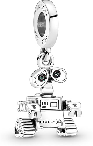 Pandora Charm pendant Disney Pixar Wall-E en argent sterling avec émail rouge et noir scintillant