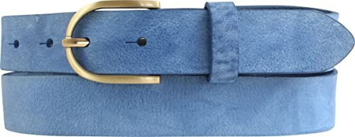 BELTINGER Damen-Gürtel aus weichem Vollrindleder Vintage-Look 3 cm | Leder-Gürtel für Damen 30mm | Schmaler Gürtel Used-Look mit goldener Gürtelschnalle
