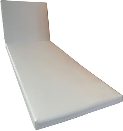 Il Tuo Artigiano Design Kissen für Sonnenliege, faltbar, aus nautischem Skai, wasserabweisend und UV-beständig, handgefertigt, hergestellt in Italien (weiß)