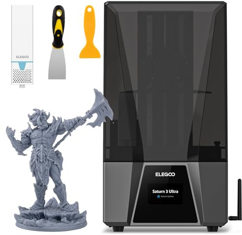 ELEGOO Saturn 3 Ultra 12K UV Lichthärtender MSLA Resin 3D Drucker mit 10 Zoll Monochrom-LCD Neuer ACF Trennfilm Wi-Fi Übertragung Große Druckgröße von 218.88 × 122.88 × 260 mm