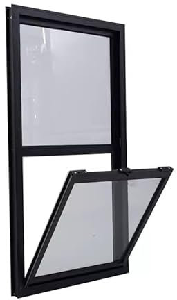 XILYZMO Schiebefenster Kippfenster, Unterputzmontage Imbissstand Servierfenstertür, Schiebe- Fliegengitterfenster Mit Gehärtetem Glas, Mobile Geschäfts- Schiebefenster(60x80cm)
