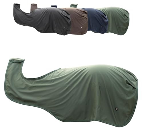 Covalliero - Ausreitdecke | Pferdedecke zum Schutz d. Nierenpartie | Outdoordecke für Pferde | Übergangsdecke Pferd & Pony | wärmend & atmungsaktiv | Pferde Zubehör in Opal Green | 155cm